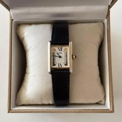 Cartier Paris Vermeil Watch Must De Tank LM Ladys Quartz Battery Replaced • $1386