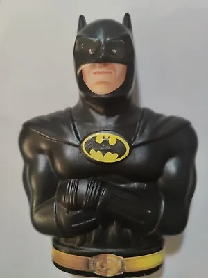 Vintage 1989 Batman Plastic Piggy Bank Crossed Arms Michael Keaton DC Comics • $7.50