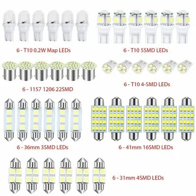 42Pcs Car Interior LED Light For Dome Map License Plate Lamp Bulbs Accessories • $9.99