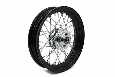 16 X 3 Black Front 40 Chrome Spoke Wheel Rim 10+ Harley Sportster 48 Forty Eight • $434