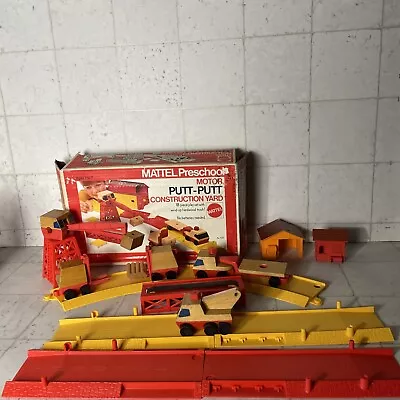 ~vintage 1973 Mattel Preschool Motor Putt-putt Construction Yard #7020~ • $22.50