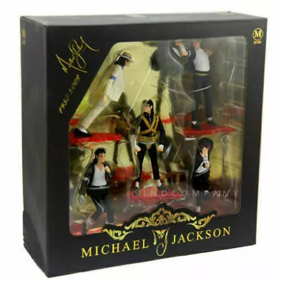 Rare 5PCS/SET MICHAEL JACKSON STATUE KING OF POP MUSIC Figure DOLL Collect Toys • $25.61