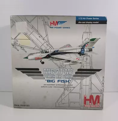 Mig-21 Mf Polish Air Force Big Fish Airplane Hobby Master Ha 0103 Nib 1/72 • $120.17