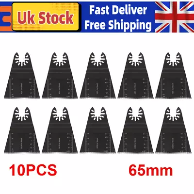 10pcsOscillating Multi Tool Blades Universal Saw Blade 65mm Wood Metal Cutter • £10.86