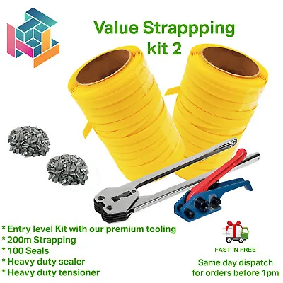 Safeguard Trojan Economy Heavy Duty Pallet Strapping Banding Kit 200m Coil • £72.99