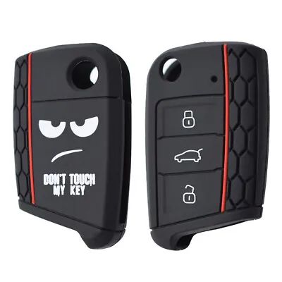 $7.12 • Buy XUKEY Silicone Flip Key Case Cover For VW Golf 7 Polo For Skoda Fabia Remote Fob