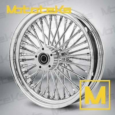 16  16x3.5 Fat Spoke Wheel 52 Stainless Spokes For Harley Softail Rear Rim • $485.99