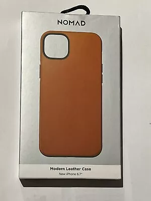 NOMAD Modern Leather Case Apple IPhone 14 Plus MagSafe Tan • £39.99