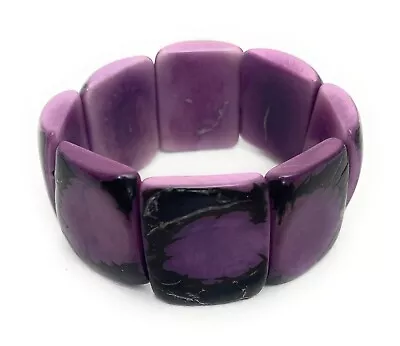 Lavender Tagua Bracelet TAG440 Purple Vegetable Ivory Bracelet • $17.99
