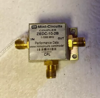 Mini-Circuits ZEDC-10-2B Coaxial Power Splitter/Combiner 1 To 1000 MHz CPL • $26.95
