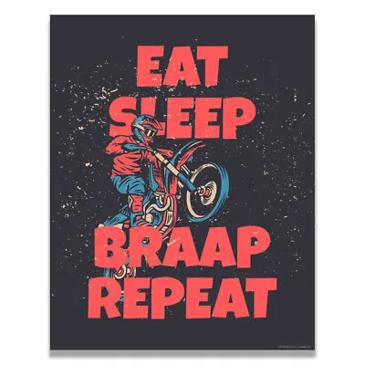 Motocross Dirt Bike Gear Track Ramp Offroad Poster Print Room Wall Decor 11x14 • $9.95