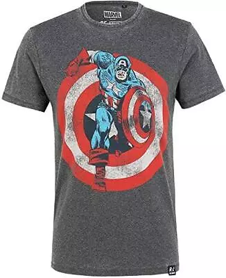 Marvel Captain America Shield Comic Book T-Shirt By Recovered • £13.99