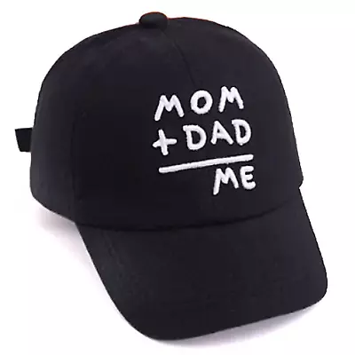 Baby Toddler Kid Embroidery Mom+Dad=Me Baseball Adjustable Cap Sun Hat 10-36 Mth • £8.99