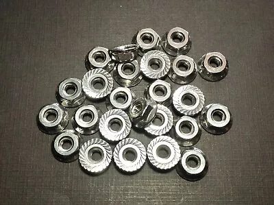 25pcs GM Chevy Cadillac 12-24 Stainless Steel Serrated Flange Moulding Clip Nuts • $12.99