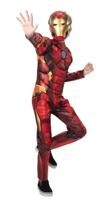 Marvel Avengers Iron Man Halloween Costume Boys Jumpsuit Mask Jazwares Small 6/7 • $14.99