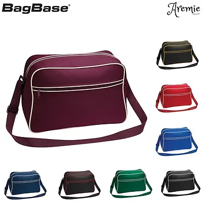£15.18 • Buy Bagbase Mens Womens Retro Satchel Messenger Shoulder Bag, School Travel Work Gym