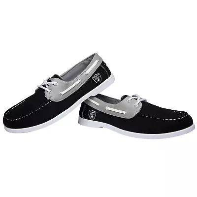 Oakland Raiders NFL Men's Side Logo Canvas Shoes FREE SHIP • $59.99