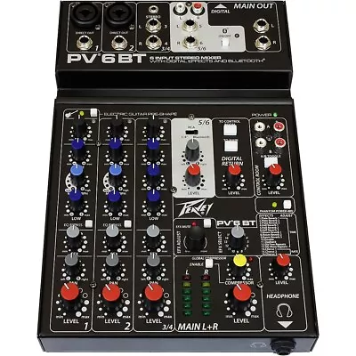 Peavey PV 6 BT Mixer With Bluetooth LN • $175.99