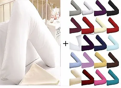 V Shaped Pillow Orthopedic/Nursing/Pregnancy Back & Neck Baby Support + Case • £3.48