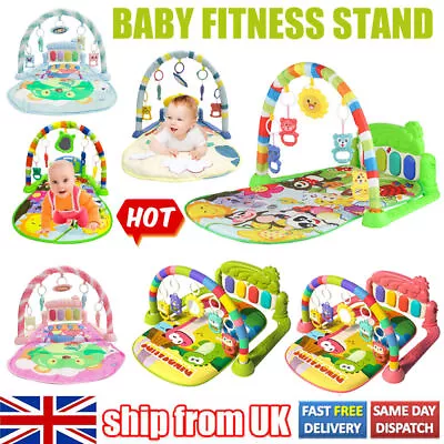 Baby Activity Play Gym Sensory Toys Playmat Crawling Mat Music & Lights Piano • £16.99