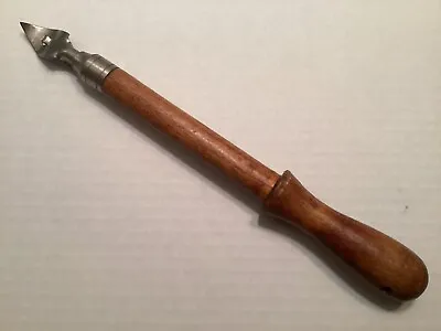 Vintage Long Wood Handle Bottle Can Punch Opener Bar BBQ Man Cave Bar Tool • $8.95