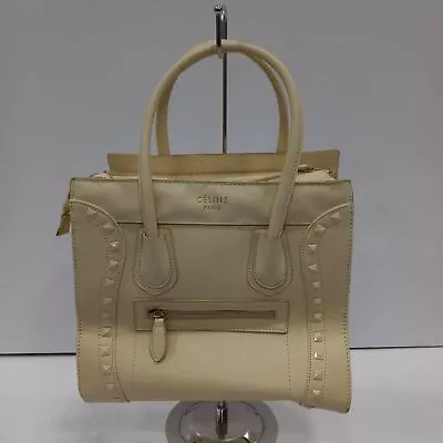 Celine Paris White Leather Handbag • $19.99