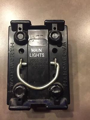 Wadsworth 60 Amp 240 Volt Fuse Panel Pull Out   Main / Lights    2 Flat Notches • $55