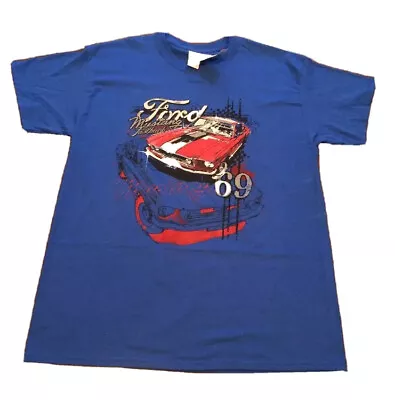 Ford~MUSTANG~69~Fastback~blue T-Shirt-men's LG~NEW With Tags • $15.09