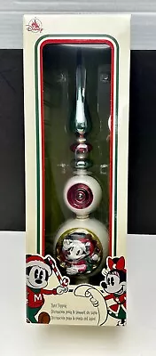 Disney Mickey & Minnie Tree Topper Glass Finial Christmas Decoration Multicolor • $29.99