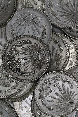 (1) 1920 - 1945 Mexico Silver Coin Un Peso Cap And Rays .720 Fine Silver Plata • $18.95