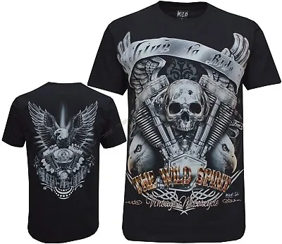 New Wild Spirit Eagle Biker Native American Indian Motorbike Motorcycle T-Shirt  • £11.99