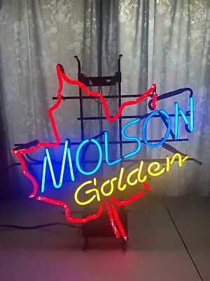 Molson Golden Maple Leaf Beer Bar Neon Sign 28 X28  • $175