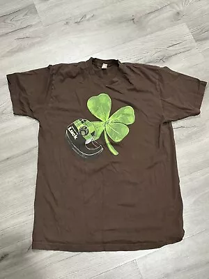 DIY Shamrock 4 Leaf Clover   “make Your Own Luck”  Woot!  Size L  Made In USA • $14