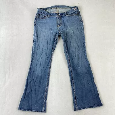 X2 Jeans Womens Size 10 Blue Flare Denim Laboratory Mid Rise Pants • $18.95