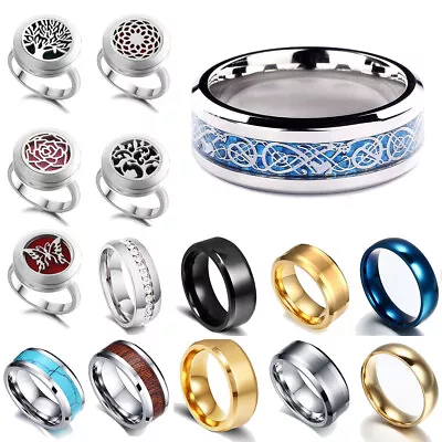 Tungsten Carbide Wedding Ring Polish Plated Metal Band For Women's Men's Jewelry • $7.99