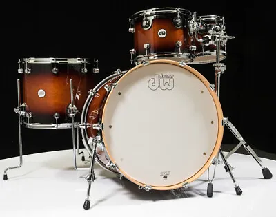 DW Design Series 4pc Drum Set - Tobacco Burst 10/12/16/22 • $1599