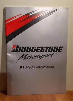 Rare 1997 Bridgestone Tyres Tires Motorsport F1 Media Information Brochure • £14.99