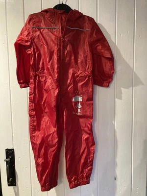 £4.99 • Buy Hazy Blue Red Splash Puddle Suit Aged 2-3 Yrs All In One