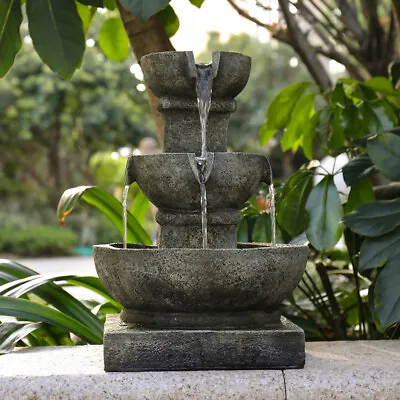 Ourdoor&Indoor Garden Water Features Fountain Office Tabletop Decor Waterfall • $59.88