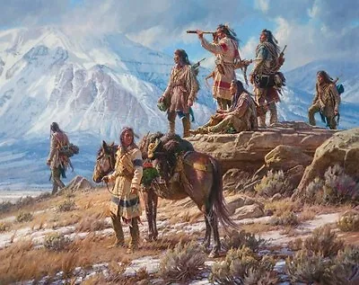  Apsaalooke Foot Soldiers  Martin Grelle Grande Edition 50  Giclee Canvas • $2250