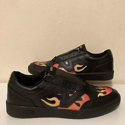 Vans Lowland Cc Lenticular Black Red Flame Men Skateboarding Shoes Size 13 • $55