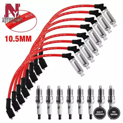 $43.68 • Buy Spark Plugs +10.5mm Wires Fit For Chevy GMC 1500-2500 1999-2006 LS1 4.8L 5.3L US