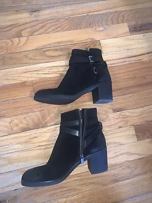 Michael Kors Women's Black Ankle Suede Burnout Boots Sz 9.5 • $29.99