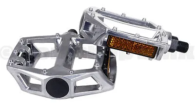 Wellgo LU-313 Platform Freestyle Alloy BMX Bicycle Pedals 9/16  SILVER • $26.99