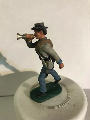 Bussler Miniature Confederate Bugler Advancing 54 Mm 1/32 Painted RARE • $15