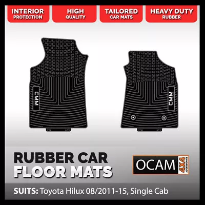 CMM Rubber Car Floor Mats For Toyota Hilux N70 08/2011-15 Single Cab • $79