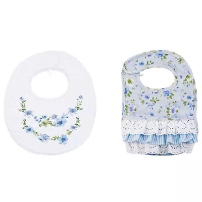 Mud Pie E8 Still Blooming Baby Girl Blue Floral Feeding Bib 1552365 Choose • $9