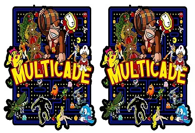 Mame Multicade Classics Side Art Arcade Cabinet Graphics Decals Stickers Set • $23