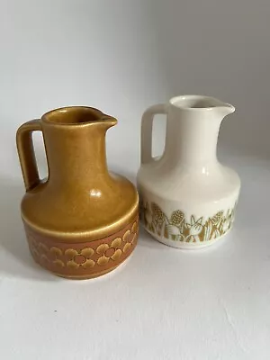 Two Hornsea Vintage Oil Vinegar Jugs Saffron Fleur • £4