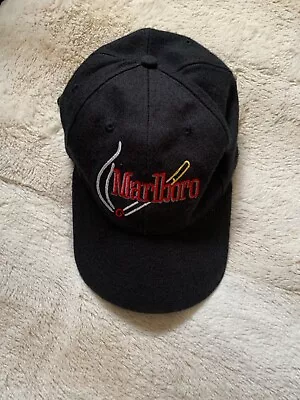 Marlboro Cap Adult Gear Lit Cigarette Adjustable Strapback Hat 90s Vintage 1994 • $19.99